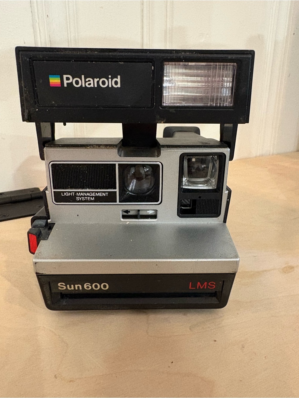 Polaroid Sun 600 LMS Instant Camera - Black and Silver